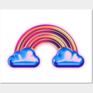 Aesthetic Chrome Rainbow Posters and Art